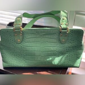 Kate Spade NWOT Crocodile Leather Embossed Bag - Vibrant Green